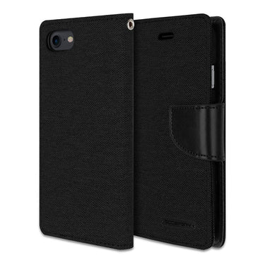 Fit For iPhone SE (2020) Compatible Canvas Diary Case Cover